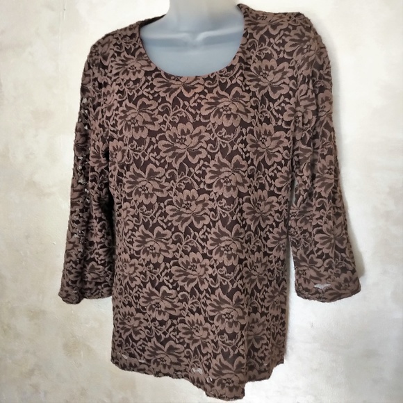 croft & barrow Tops - Croft & Barrow Lacy Top EUC L